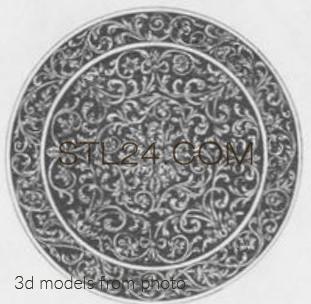 Розетки (ROSETTE_1645 -  | 3D model 3DSMAX / OBJ / STL) 3D модель для ЧПУ станка